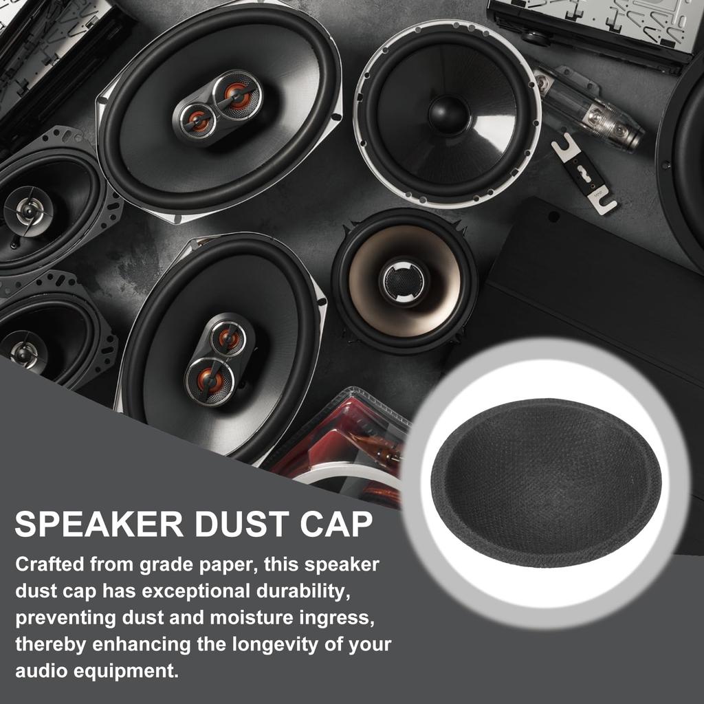 uxcell 6pcs Speaker Dust Cap 40mm/1.6" Outer Diameter Dome Paper Cap Subwoofer Coil Cover Cap Speaker Decoration Accessories Repair