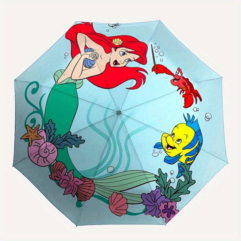

1pc Mermaid Ariel Automatic Open/close, All-Season Portable Folding Umbrella, Perfect Gift for Friends , Sturdy Ribs yy250808036