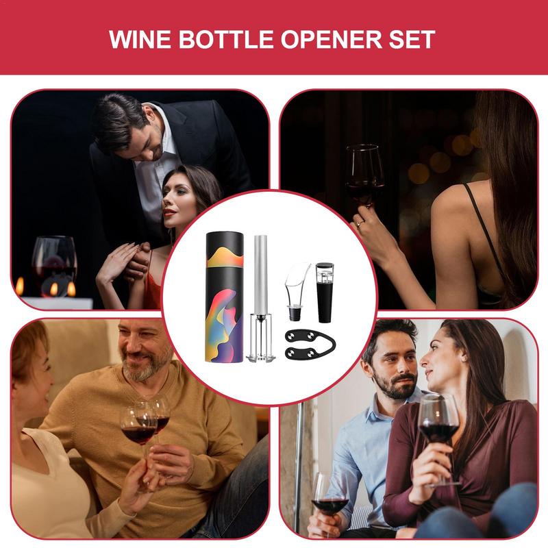 Wine Accessories Set Manual 4-Piece Opener Kits Easy Corkscrew Bar Accessory Wine Bottle Opener For Bartenders Waiters