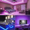 5V RGB Music LED Strip Kit, WiFi Smart Light, USB-Powered, Voice & Bluetooth Controlled.