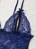 Blue Transparent Lace Bra And Panties Sets Women Semi-Transparent Temptation Exotic Sexy Lingerie Ladies Erotic Underwear Set