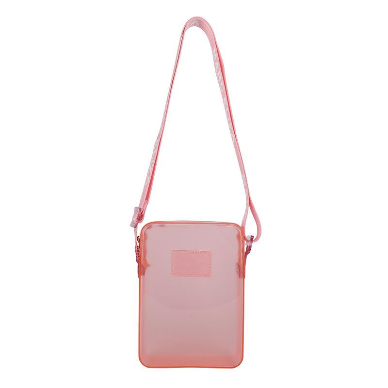 Fashionable PVC Messenger Bag Transparent Shoulder Bag Waterproof Square Bag Handbag Phone Bag Women Lipstick Key Storage Bag