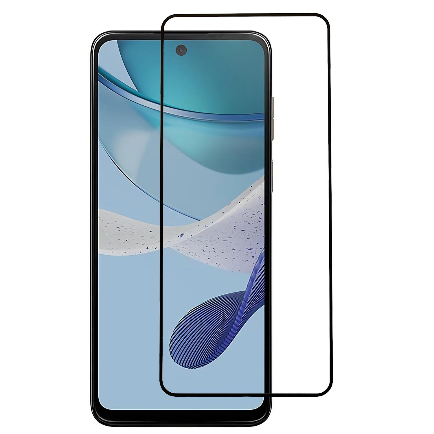 

For Motorola Moto G53 5G Silk Printing Full Glue Ultra Clear Full Screen Protector Anti-explosion Tempered Glass Film Type A