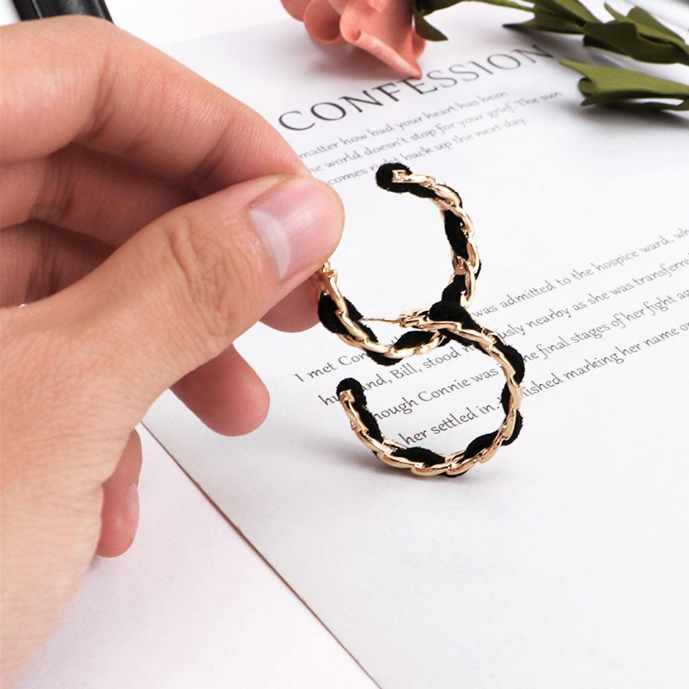 

Индивидуальные твист-цепочки с крестом Дженни C-образные украшения для ушей, корейские серьги-кольца, женские серьги-гвоздики