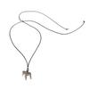 Trendy Silver Alloy Horse Necklace Fashion Statement Jewelry Pendant Neckchain Jewellery For Winter Outfits