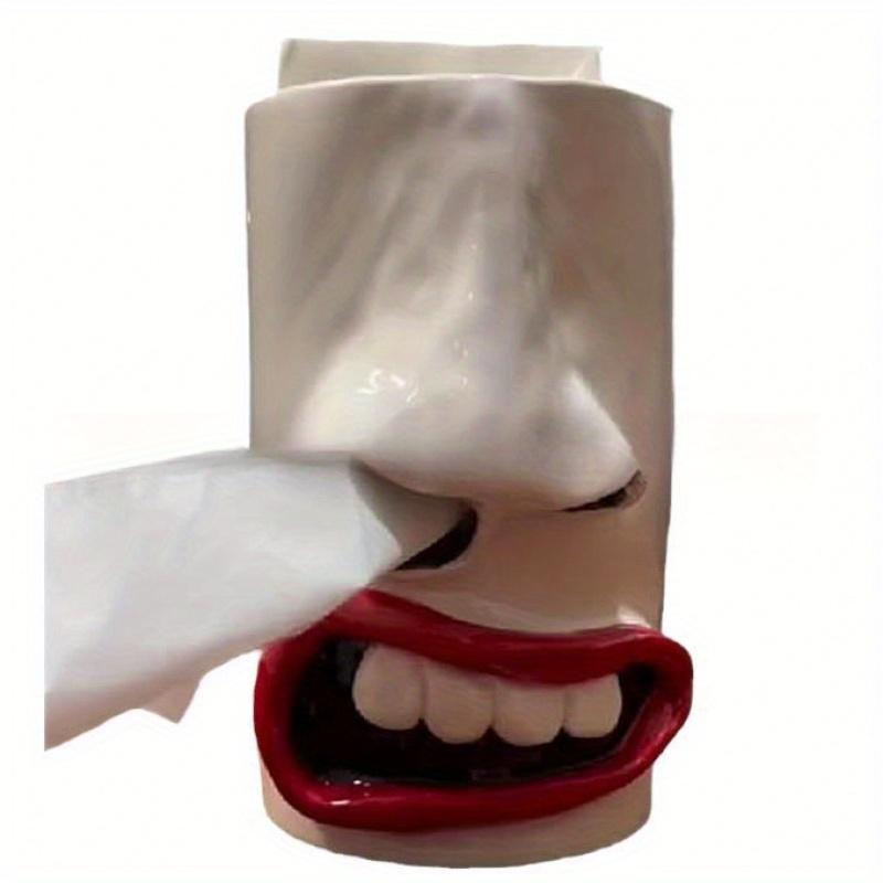 

Funny Nose Shaped Tissue Holder , Resin Crafted Decorative Piece for 8 Scenes, Indoor/Outdoor Use белый