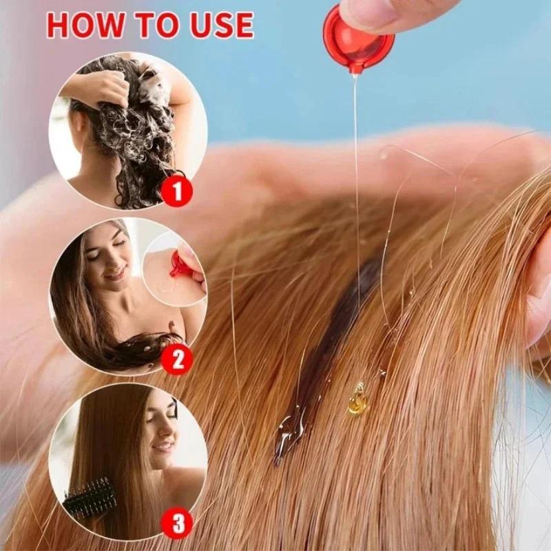 Capsula Vitamina Capelli Olio Cheratina Ripristino Rapido Capelli Morbidi Lisci Lucidi Cura Nutrire Riparare Capelli Danneggiati Trattamento Punte Secche Produc