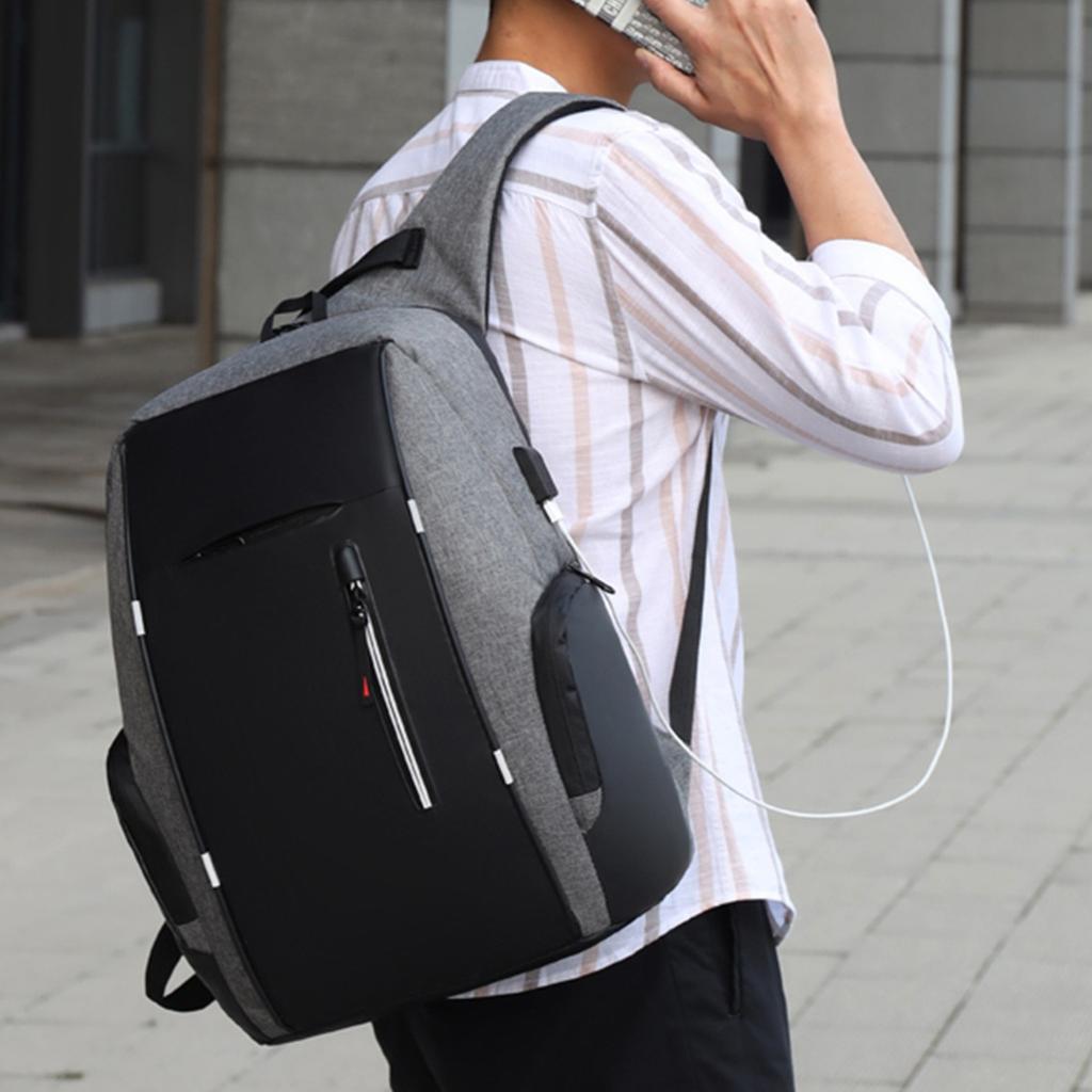 Commuter Backpack Business Casual Short Distance Hand Raises Poor Computer Men's Large Capacity Anti-theft USB Backpack