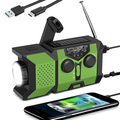 Hand Crank Emergency Radio Solar Powered Radio with Power Bank SOS Alarm Flashlight Solar Radio for Indoor Outdoor Emergencies