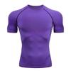 Men Quick-Dry Athletic T-Shirt Breathable Stretchy Moisture-Wicking Short Sleeve Compressed Fitness Gym Sports Workout 8 Colors