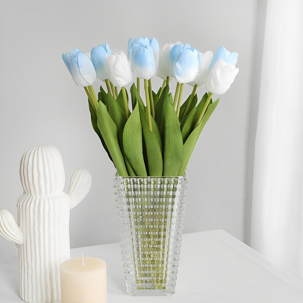 Simulation Tulip Feel Moisturizing Silk Pleated Tulip Home Party Wedding Flower Arrangement Decoration
