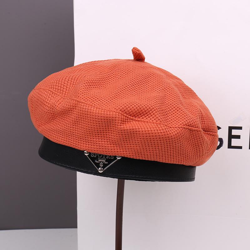 Spring and Autumn Fashion Show Face Small Beret Children Casual Big Head Circumference Painter Hat Women Newsboy Hat