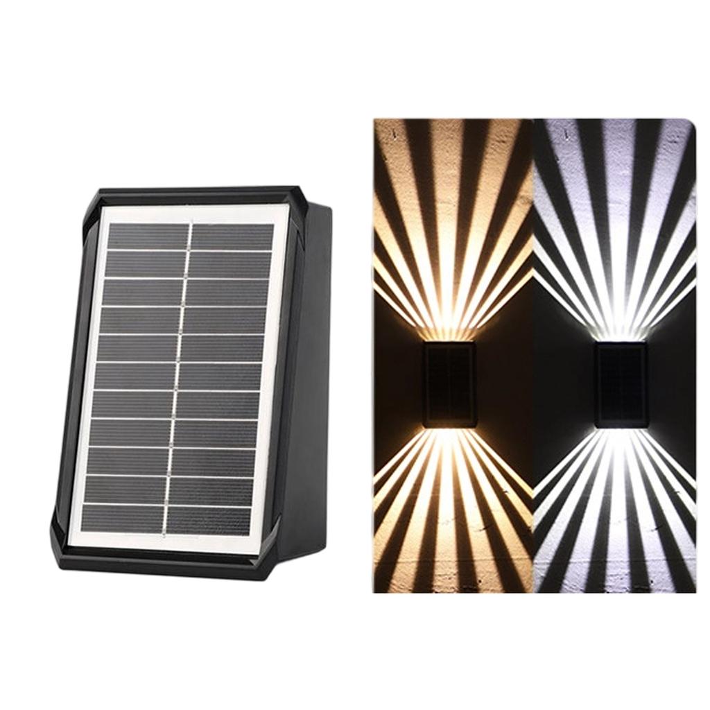 Solar Outdoor Wall Lights, Up & Down Solar Powered Lighting, IP65 Fence Light For Yard/Pool/Porch/Patio/Railing
