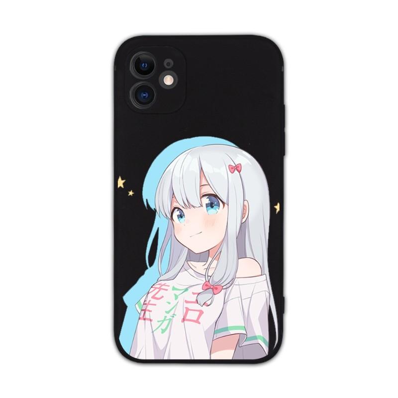 Cute Girl Izumi Sagiri Phone Case For IPhone 11 12 13 Pro Max X XR XSMax 6 6S 7 8 Plus SE 2022 Soft Square Color Phone Cover