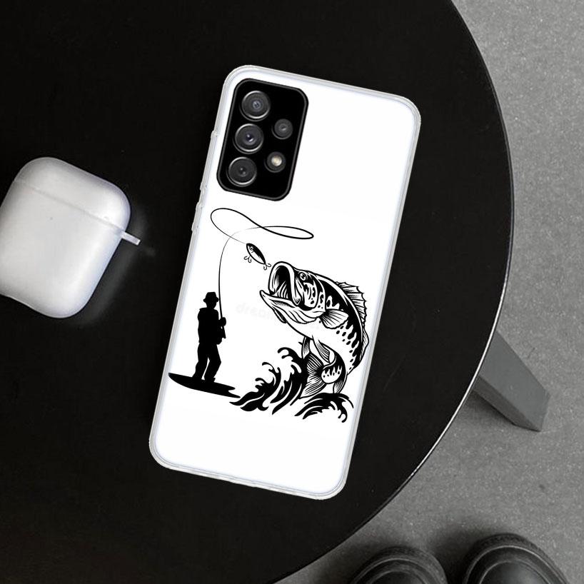 Hunting Fishing Man Phone Case for Samsung Galaxy A17 A16 A26 A36 A56 A57 A37 A15 A25 A35 A55 A14 A24 A34 A54 A13 A23 A33 A53 Ga