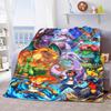 Pokemon Anime Blanket Soft Plush Flannel Warm Throw for Bed Sofa Couch Lightweight Cozy Winter Home Decor -QJY