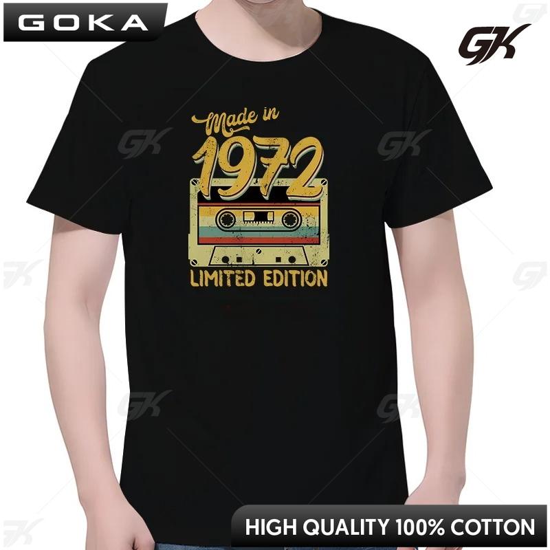 

Made in 1972 Birthday Gift Vintage Graphic T Shirts Unisex Short Sleeve T Shirt Cotton Shirts and TShirts Mens Ropa De Hombre 4XL