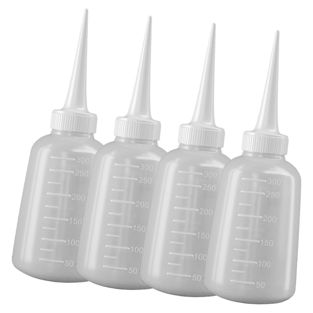 4 adet Sıkma Şişesi Plastik Uç Uçlu Şişe Ekstrüzyon Şişesi Kendin Yap Projelerinde Tutkallar, Yağlar ve Yıkama Uygulamaları için