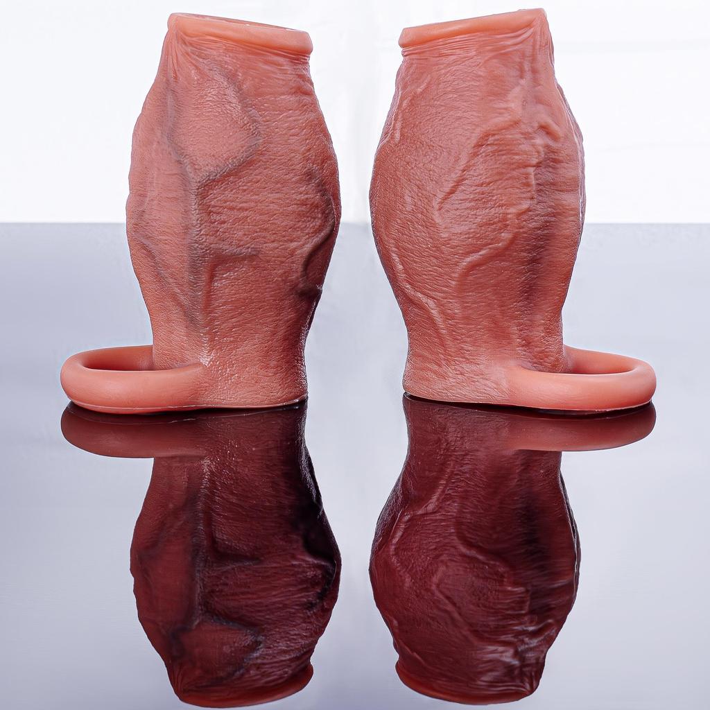Enlarged and Thicken Cock Sleeve Lock Sperm Penis Ring Adult Men Sex Toy Soft Silicone Dick Sleeve Enlargement Male 18+ Sexy Toy