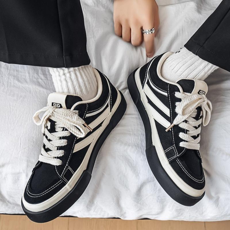 Fashion Retro Style Fashion Trend Thick Soled Casual Canvas Shoes for Men's 2025 Spring New Niche Versatile Comfortable Low Top Sneakers