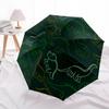 1pc Dino Pattern Automatic Open/close, All-Season Portable Folding Umbrella, Travel, Everyday, Formal Events - Compact Luxury Parasol, Outdoor Accesso