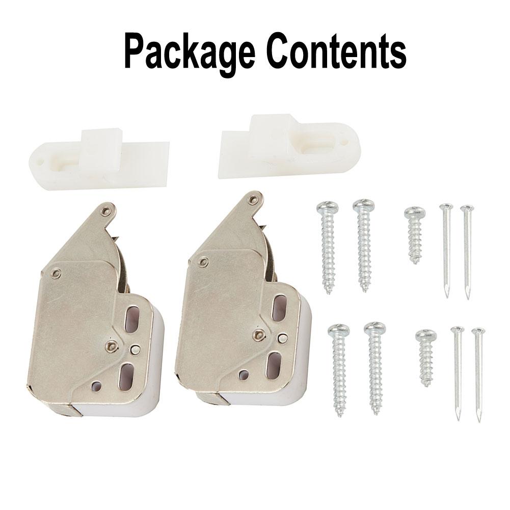 

2pcs SPRING LOADED MINI TIP CATCH Caravan/Boat Cupboard/Door Cabinet Latch Lock With Mounded Nylon Roller & Keeper CHINA