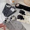 Cartoon Kitten Plush Mid-calf Socks, Girls' Pile Socks, College-style Cotton Socks, Cute Outfit Polka Dot Cat Socks