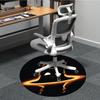 1pc FlameKitty Office Round Area Rug,  Mat Suitable For Office, Under Office Chairs Bedroom Living Room Home Decor, Room Deco