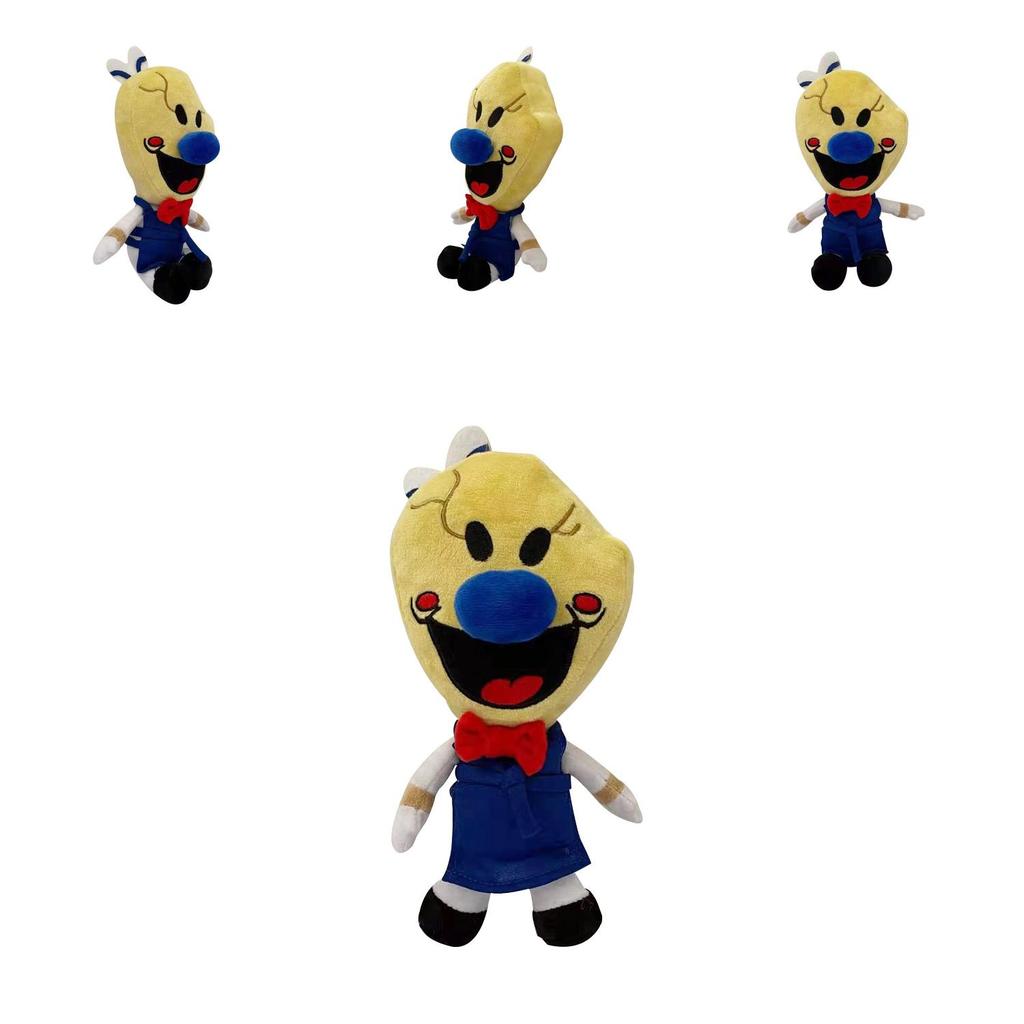 Adorable 25cm Ice Scream Rod Plush Toy Super Soft Stuffed Cartoon Horror Figure