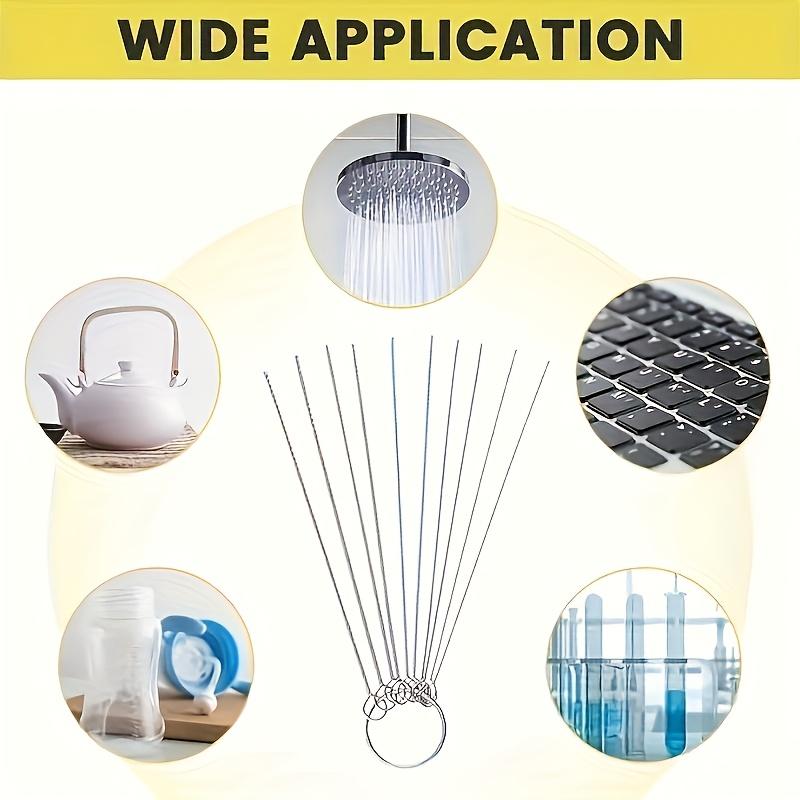 1 Box Portable Shower Head Hole Cleaning Brush, Mini Nozzle Unclogging Tool, Reusable Deep Cleaning Needle Brush for Bathroom Kitchen Faucet