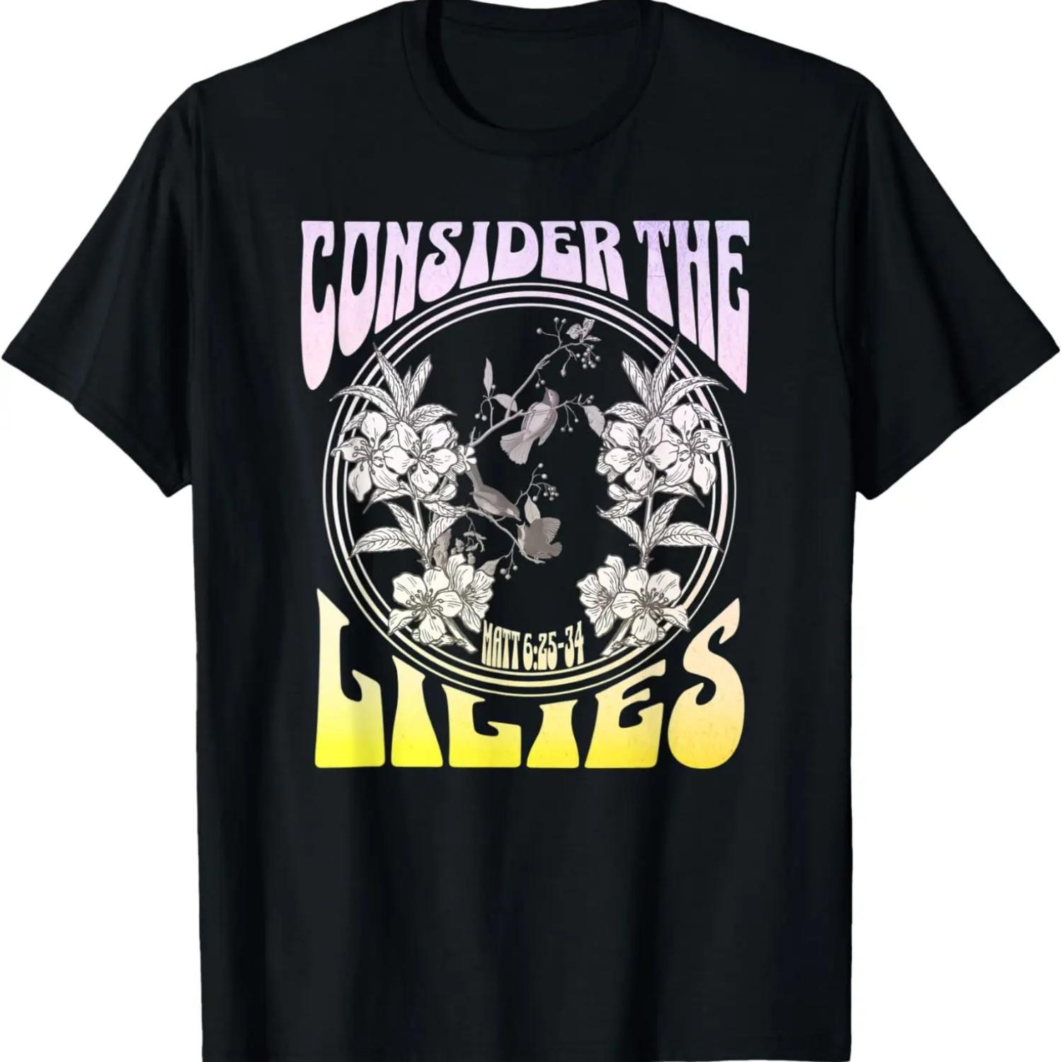 

Consider the Lilies Matthew 6_25-34 T-Shirt XXXXXL чёрный