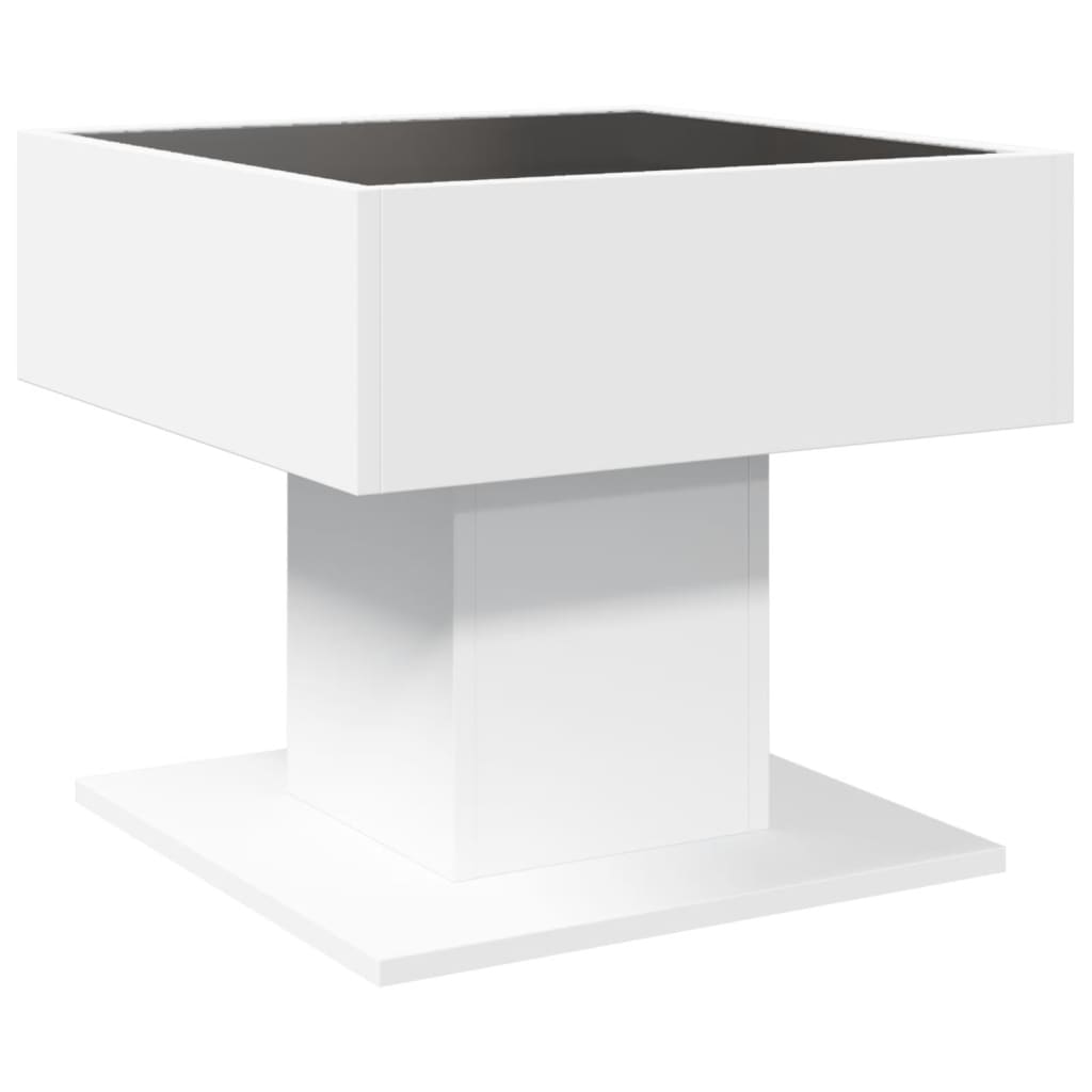 LED Coffee Table White 50 x 50 x 45 cm Particleboard