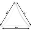Awning sail shade 4x4x4 triangle waterproof uv garden restaurant