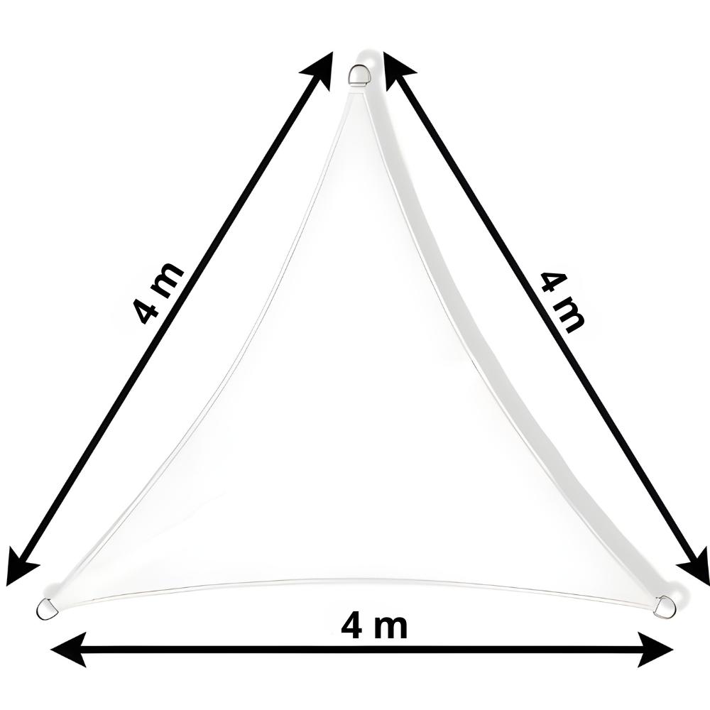 Awning sail shade 4x4x4 triangle waterproof uv garden restaurant