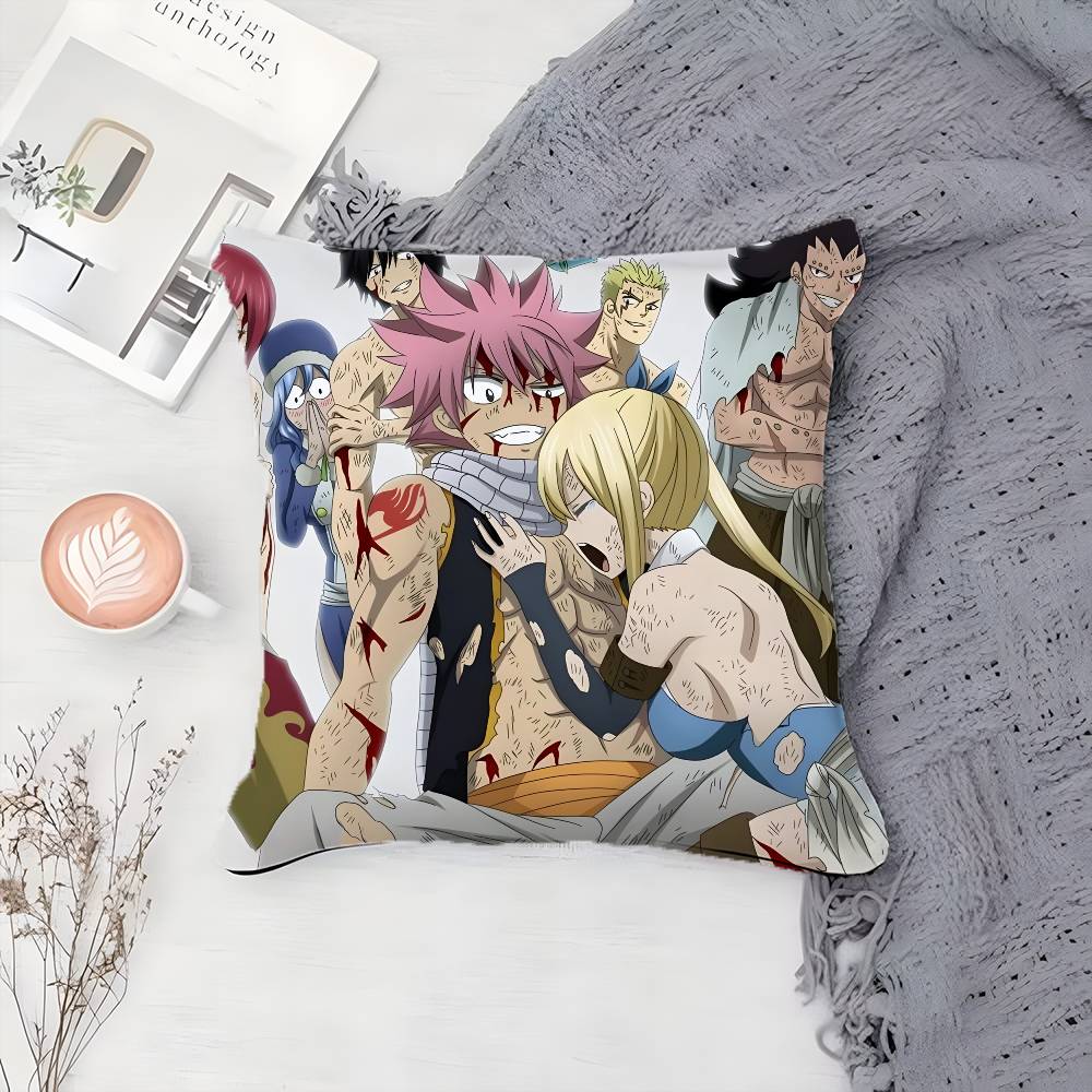 Cartoon F-Fairy Tail-MT Animal Pillow Case Printing Pillowcase Living Room Sofa Cushion Cover Bedroom Room Decor