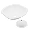 404x384x130mm White Vessel Sink Bowl Modern Acrylic 40mm Drain Hole for Caravans Campers Yachts Bathroom