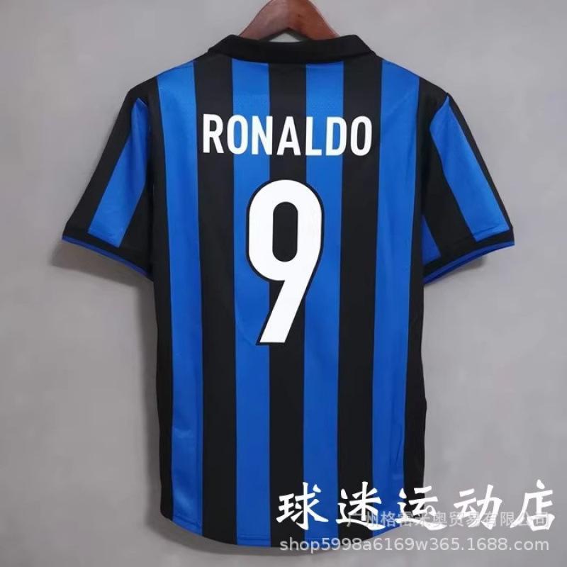 09-10 Inter Retro Jersey Ronaldo Inter Milan 2001/02 Jersey Football Jersey