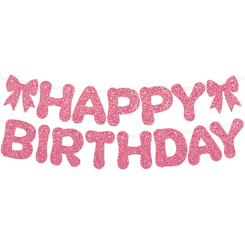 Gold Glitter New Year Birthday Banner Decoration
