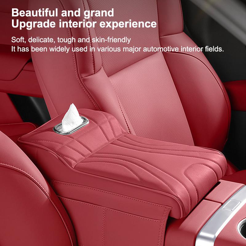 Car Center Console Armrest Cushion Thicken Arm Rest Box Pad Side Extension Cushion With Tissue Box