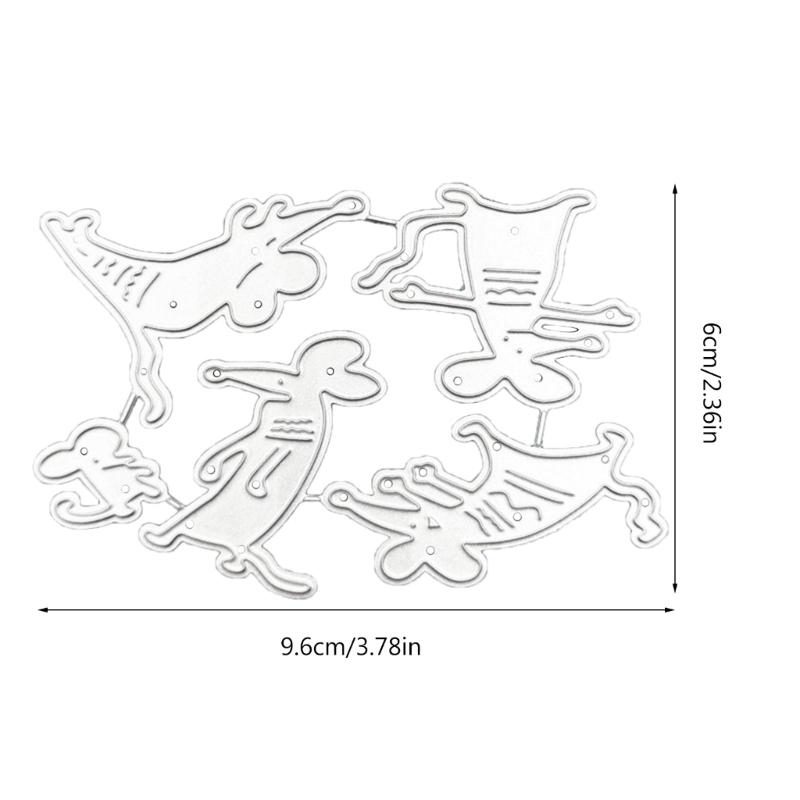 Metal Cutting Die Carbon Steel 5-in-1 Rat Shaped Handmade Stencil Template Mold