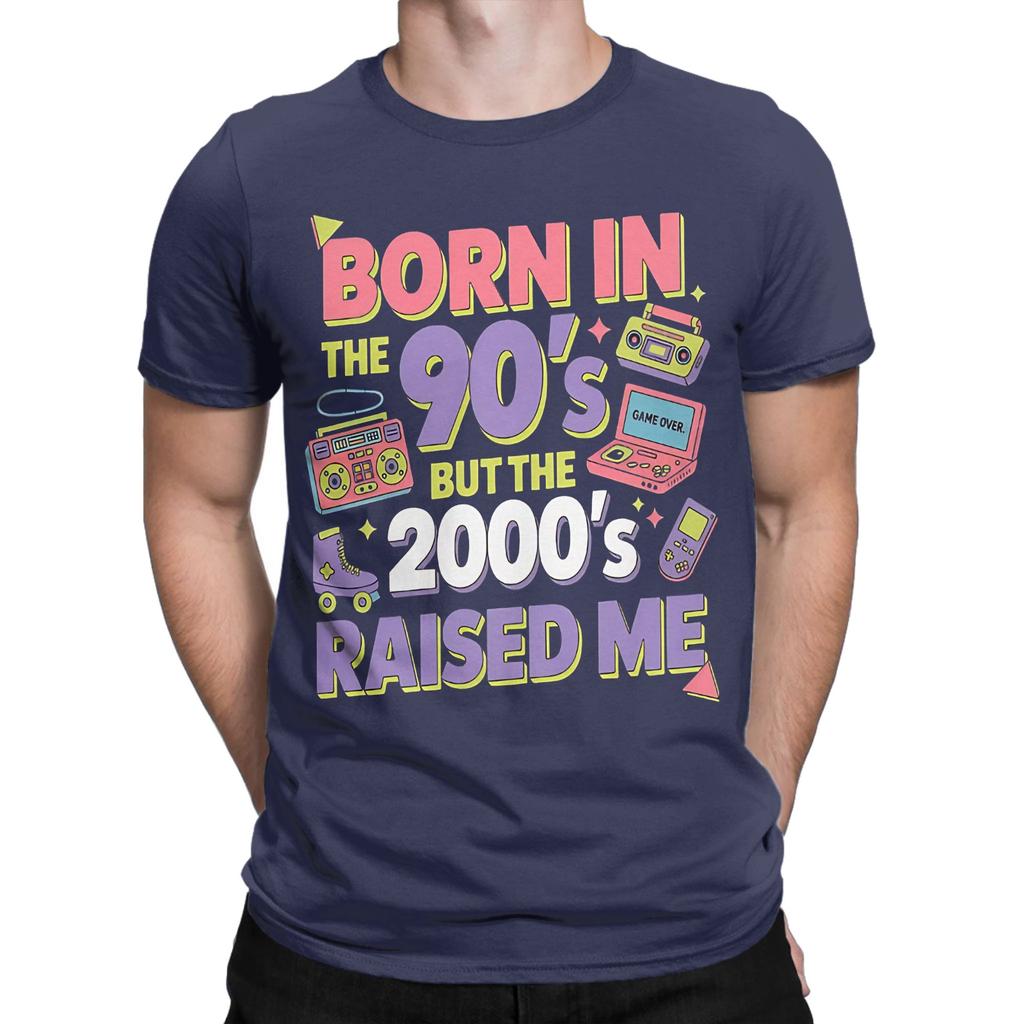 Born In The 80s Raised In The 90s TShirt Summer 100 Cotton TShirts For Unisex Fashion Custom Diy Tshirt ShortSleeve Y2k Tees