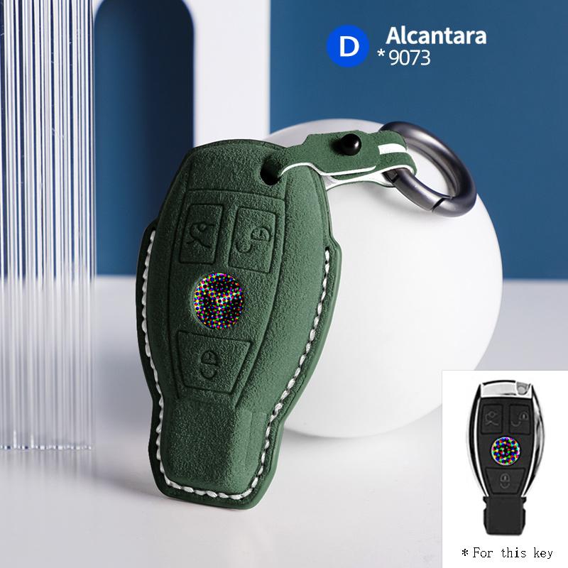 New suede car key case cover protector shell For Mercedes Benz A B C E Class GLS GLA GLK GLC CLS CLA AMG W204 W205 W212 W463