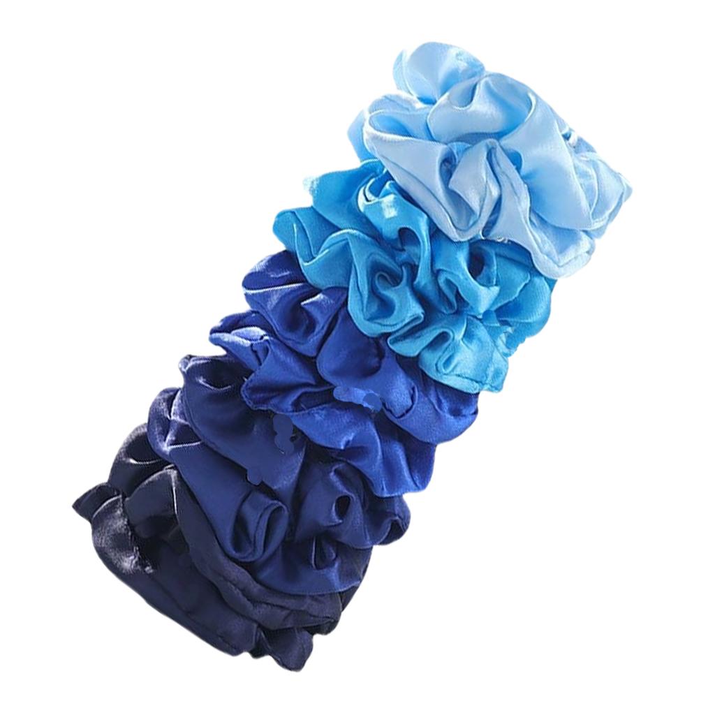25/10//6 Stück Satin Scrunchies Mädchen Elastisches Haarband Pferdeschwanzhalter Haargummis Mode Damen Accessoires Uni Scrunchy