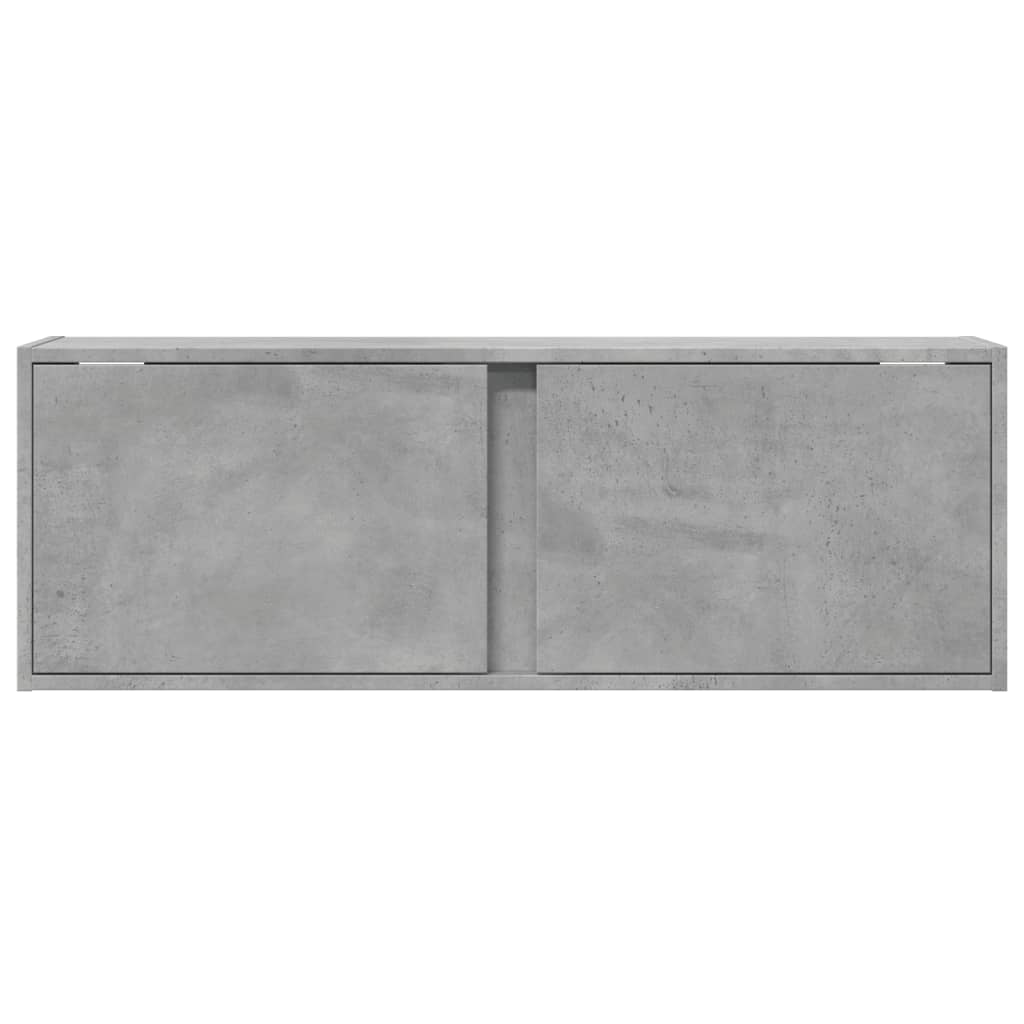 Vidaxl Ścienna Szafka Tv Z Led, Szarość Betonu, 100X31X35 Cm