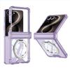 Transparent Four-corner Drop-proof Protective Hard Case with Magnetic Rotating Ring Stand for Samsung Galaxy Z Flip 8