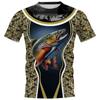 New Fishing Shirt Men's Summer Clothing Fish Graphic O Neck Oversized Tops 2024 Casual Outdoor Apparel For Male Shirt Tee 5XL