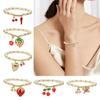 Handmade Fruit Beads Bracelet Fashion Wrist Jewelry Chain Wristband Copper Texture Suitable for Parties and Celebration