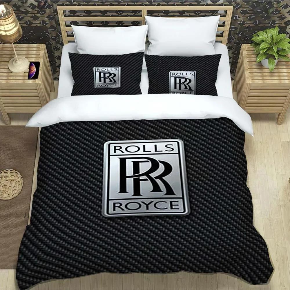 

Користувальницька стьобана ковдра з візерунком R-Rolls-Royce з наволочками Мікрофібра 3D з цифровим друком Комплект постільної білизни Твін Фул Квін Кінг EU Twin(135x200cm)