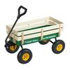 Pull-Along Wagon for Kids, 101cm Toddler Wagons with Wooden Panels & Handle, Supports Up To 150kg, All-Terrain Utility Wagon Cart Birthday Present for