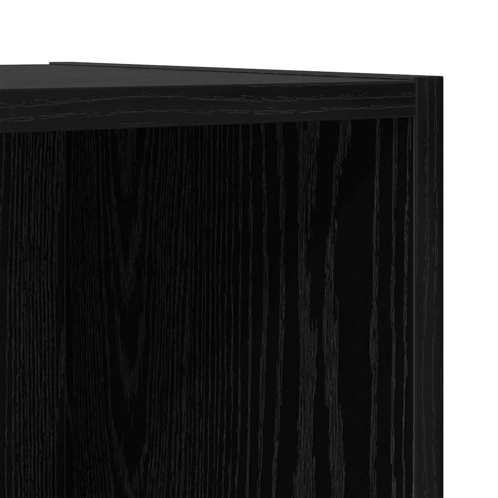 TV Cabinet Set Black Oak Effect 37 x 37 x 107 cm